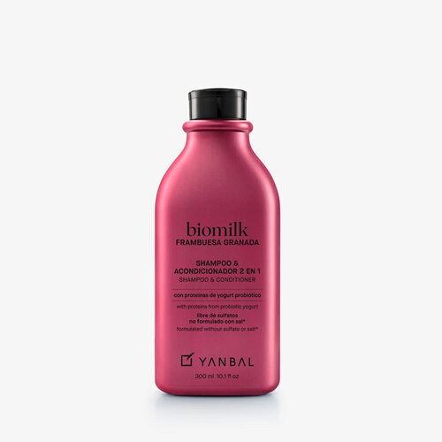 Shampoo y Acondicionador 2 en 1 Bio Milk Frambuesa Granada
