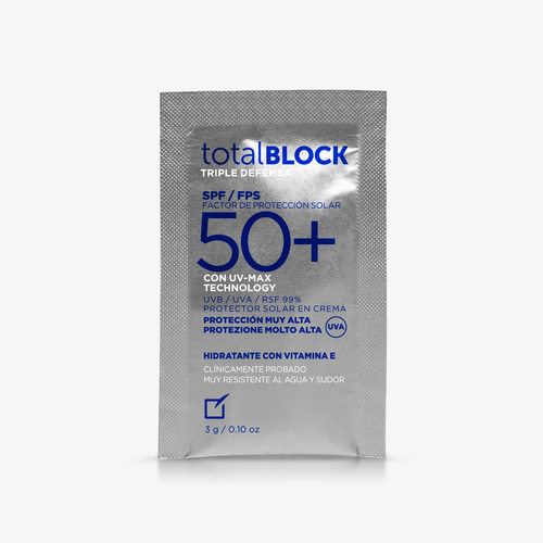 Sachet Protector solar Total Block SPF50+